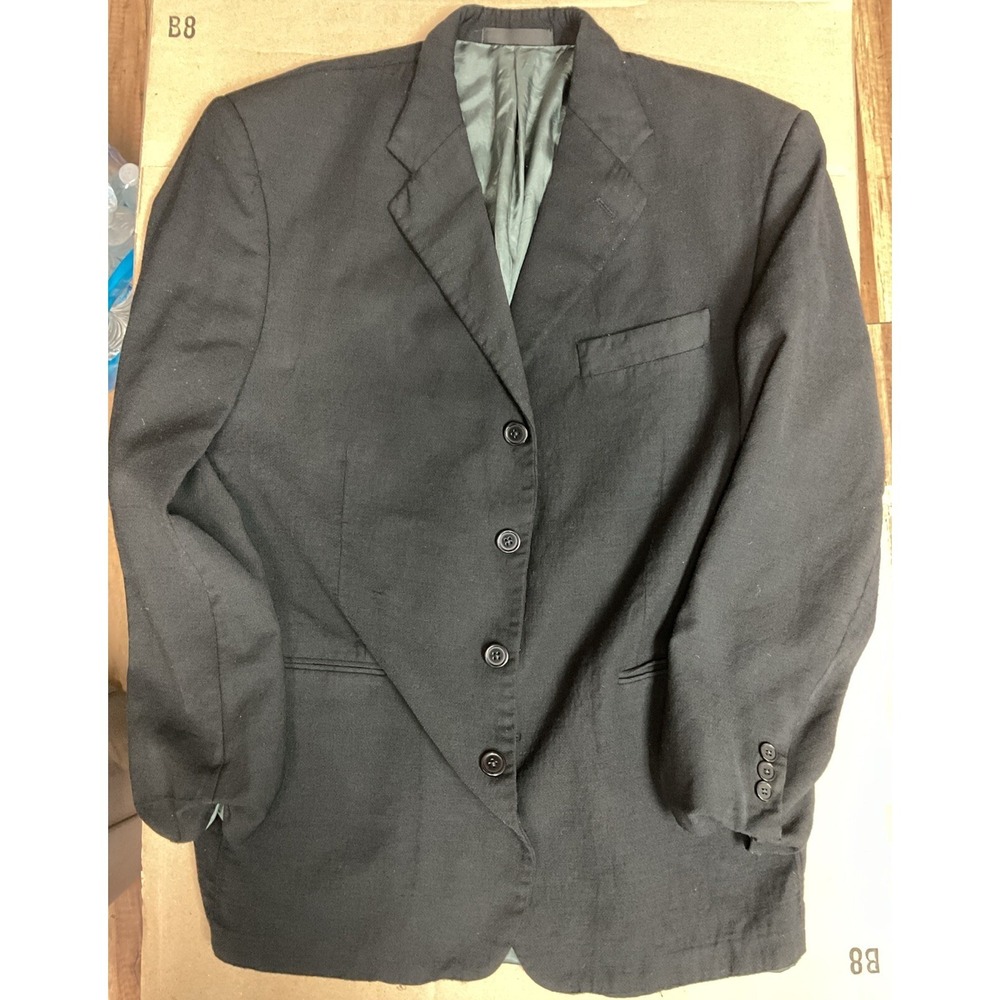 EUC! Vintage Monsieur By Givenchy Blazer Jacket‎ Black Wool - Size 44